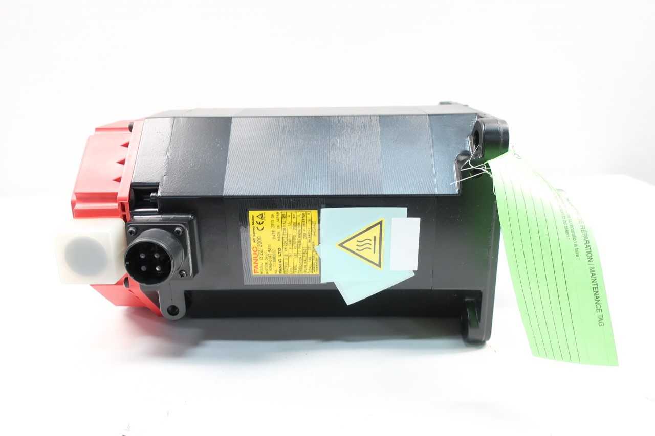 FANUC A06B-0147-B075 9 A22/2000 3.8KW 2000RPM 1-1/2IN 22NM 157V-AC SERVO MOTOR - SERVO