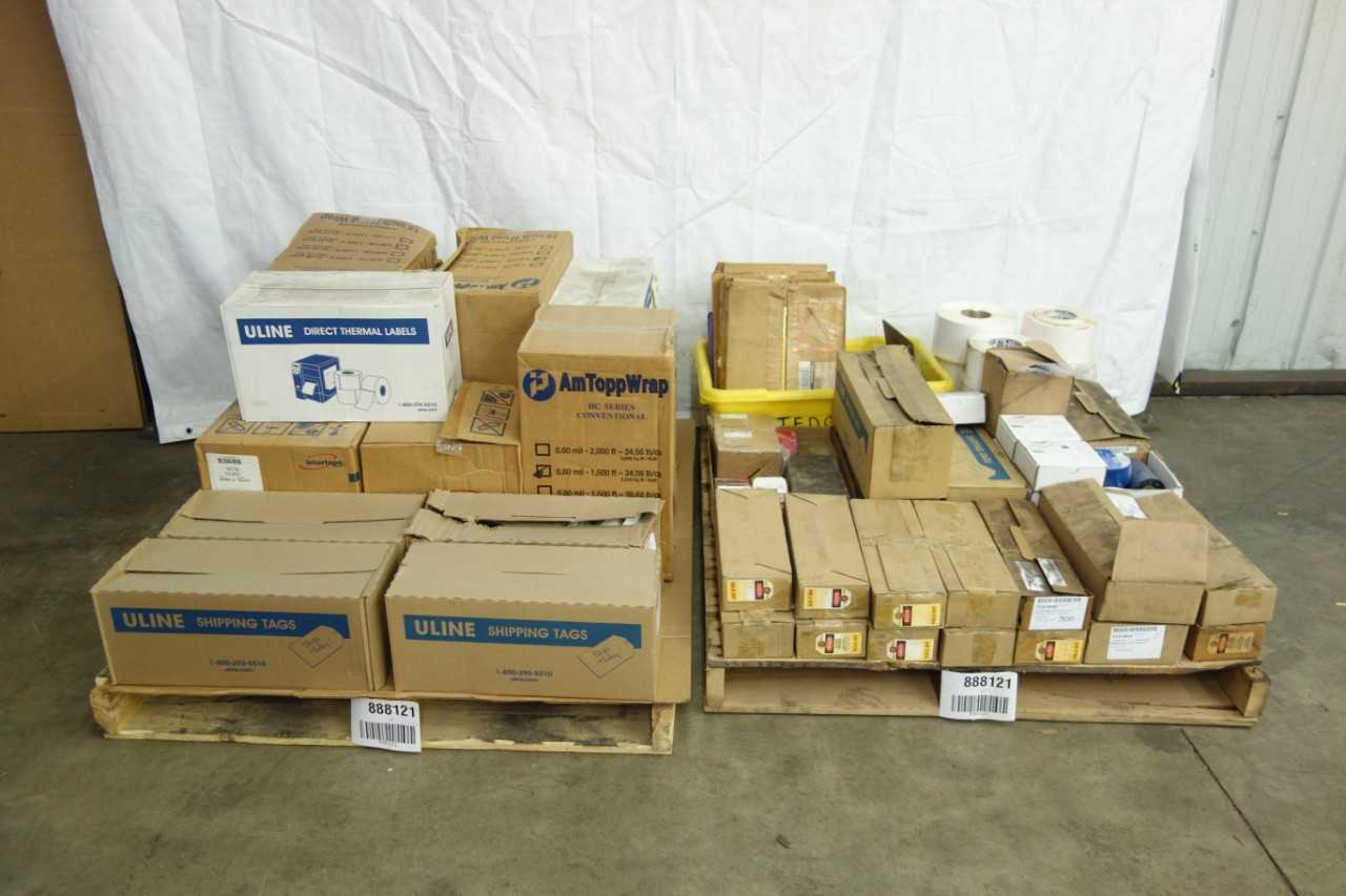2 PALLETS OF PACKAGING AND LABELING SUPPLIES - PACKAGING