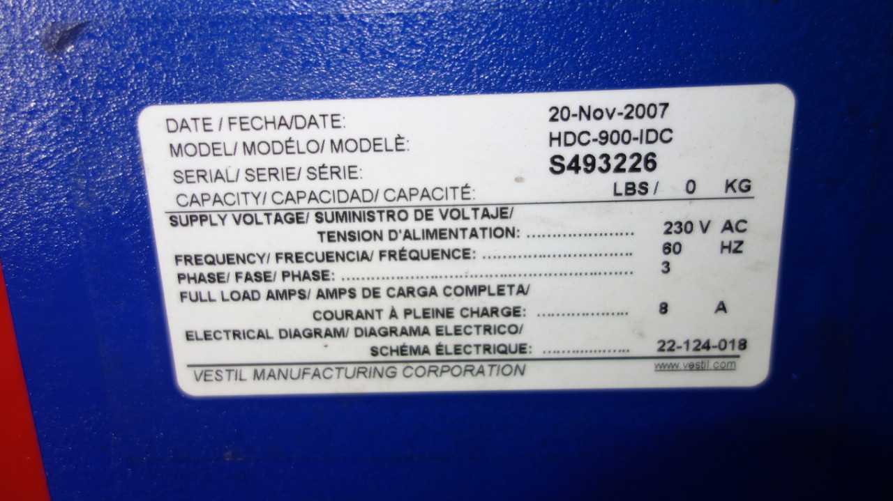 VESTIL HDC-900-IDC HYDRAULIC DRUM CRUSHER 220V - PUMPS