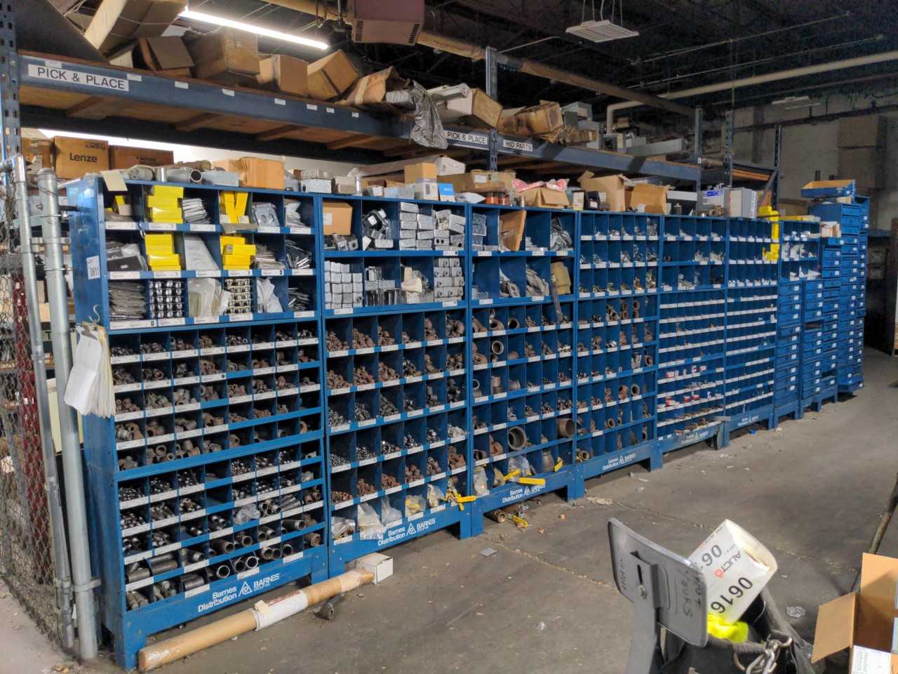 11 PARTS SHELVING WITH CONTENTS - MISCELLANEOUS