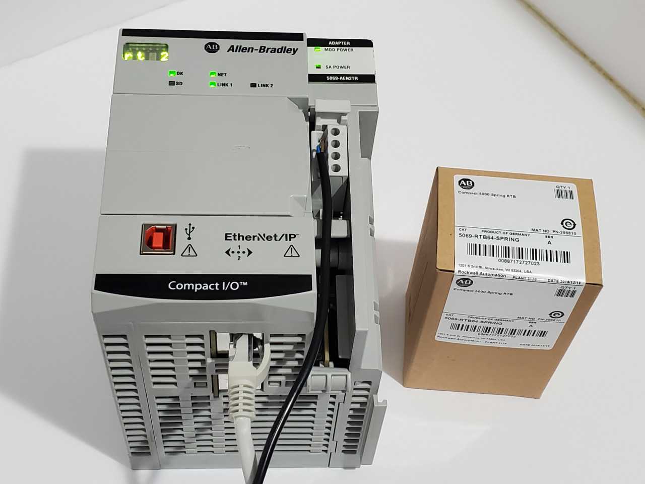 Allen Bradley CompactLogix 5069-AEN2TR Plus Brand new 5069-RTB64 Spring - AUTOMATION & CONTROLS