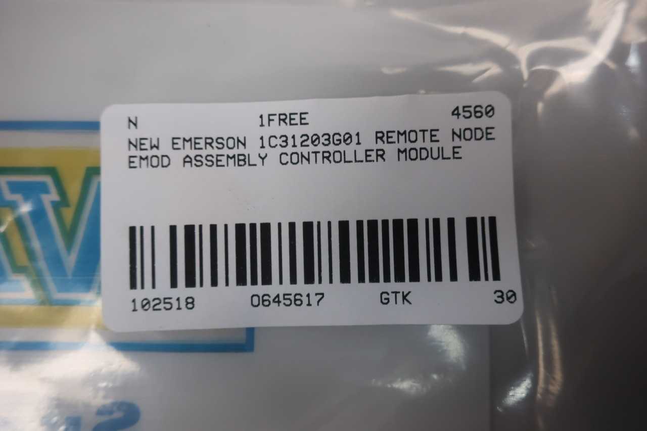 EMERSON 1C31203G01 REMOTE NODE EMOD ASSEMBLY CONTROLLER MODULE - AUTOMATION & CONTROLS