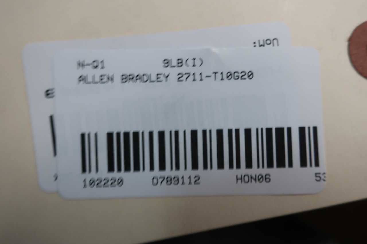 ALLEN BRADLEY 2711T10G20 PANELVIEW 1000 SER E OPERATOR INTERFACE PANEL - AUTOMATION & CONTROLS
