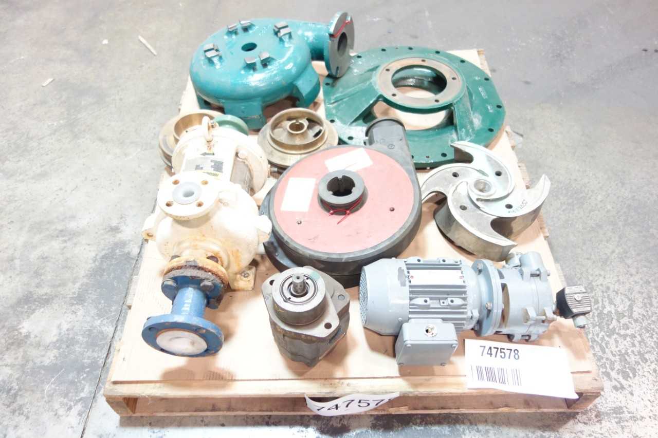 1 PALLET OF ASSORTED PUMPS, PUMP REPLACEMENT PARTS & ACCESSORIES- NASH, NAGLE, ANSIMAG - PUMPS