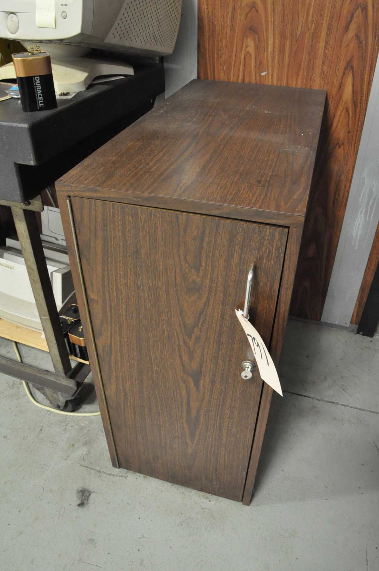 1 Shelving Unit and Cart and Single Door Cabinet Contents Not Included Not to Be Removed Until Empty - TOOL STORAGE