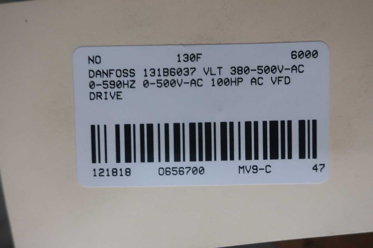 DANFOSS 131B6037 VLT 380-500V-AC 0-590HZ 0-500V-AC 100HP AC VFD DRIVE - MOTOR DRIVES
