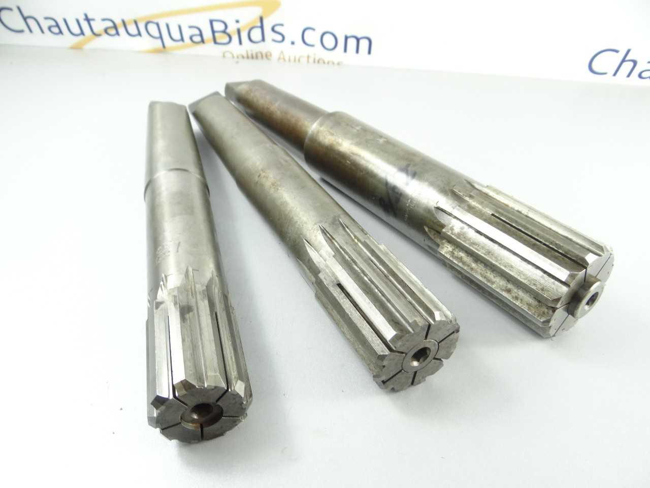 Lot of 3 Heavy Duty Carbide Tipped 5MT Expansion Reamers - MACHINING ACCESSORIES & TOOLING