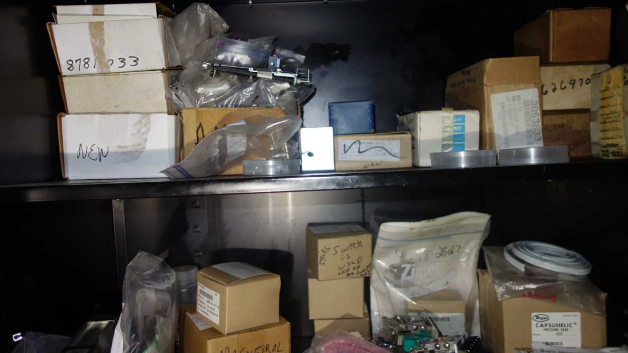 CABINET WITH CONTENTS, MRO, RELAYS, SWITCHES - INDUSTRIAL PARTS