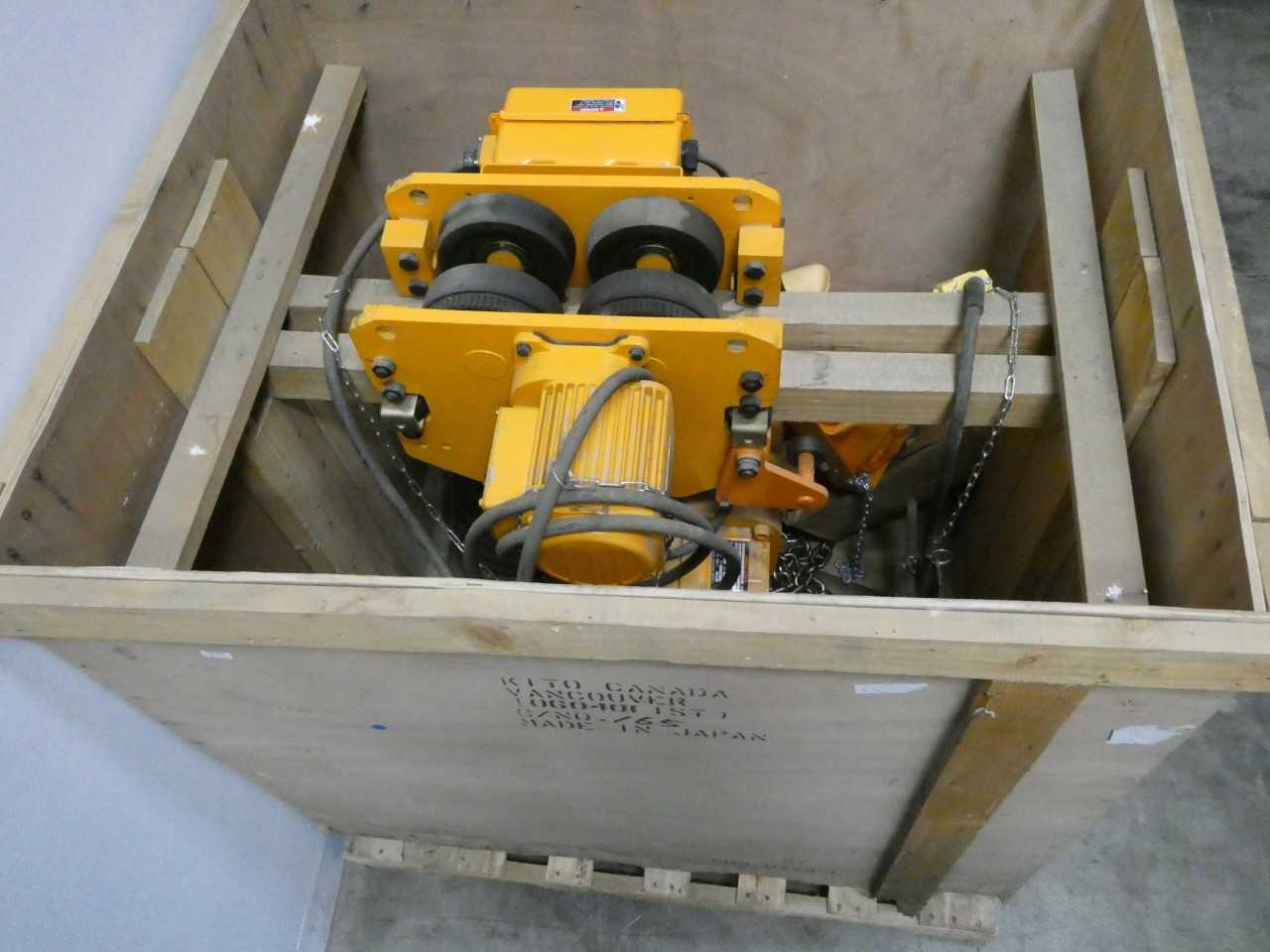 KITO ERM075S MOTORIZED CHAIN HOIST & TROLLEY ASSEMBLY - LIFTING EQUIPMENT