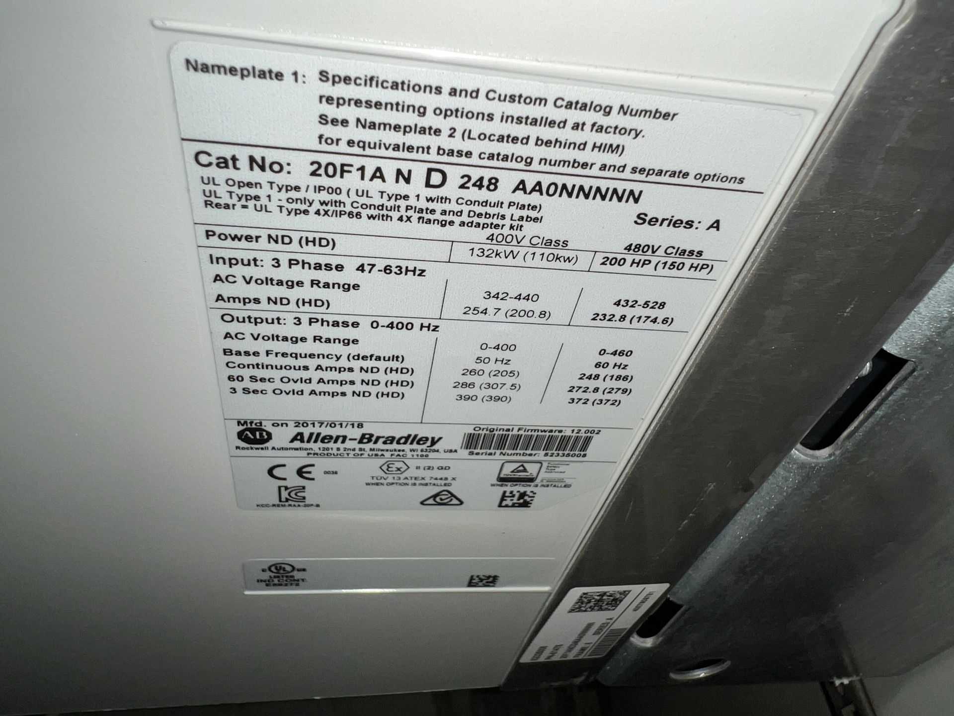 ALLEN BRADLEY POWERFLEX 753 200HP VFD - MOTOR DRIVES ALLEN BRADLEY POWERFLEX 753 200HP VFD - MOTOR DRIVES