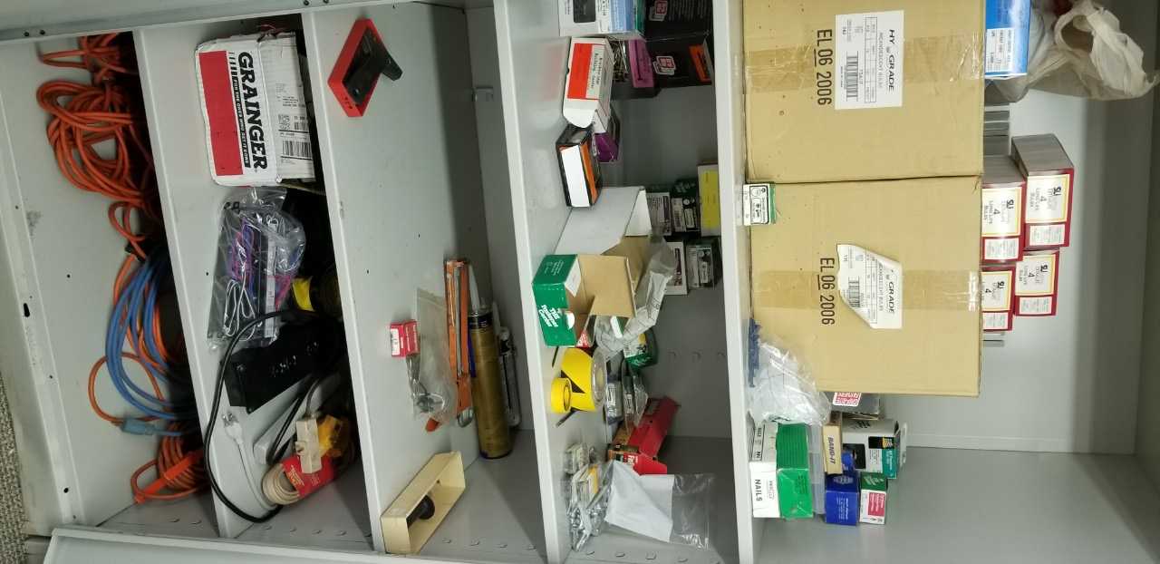 Tennsco 5 -Shelf Supply Cabinet all Contents Included - TOOL STORAGE Tennsco 5 -Shelf Supply Cabinet all Contents Included - TOOL STORAGE