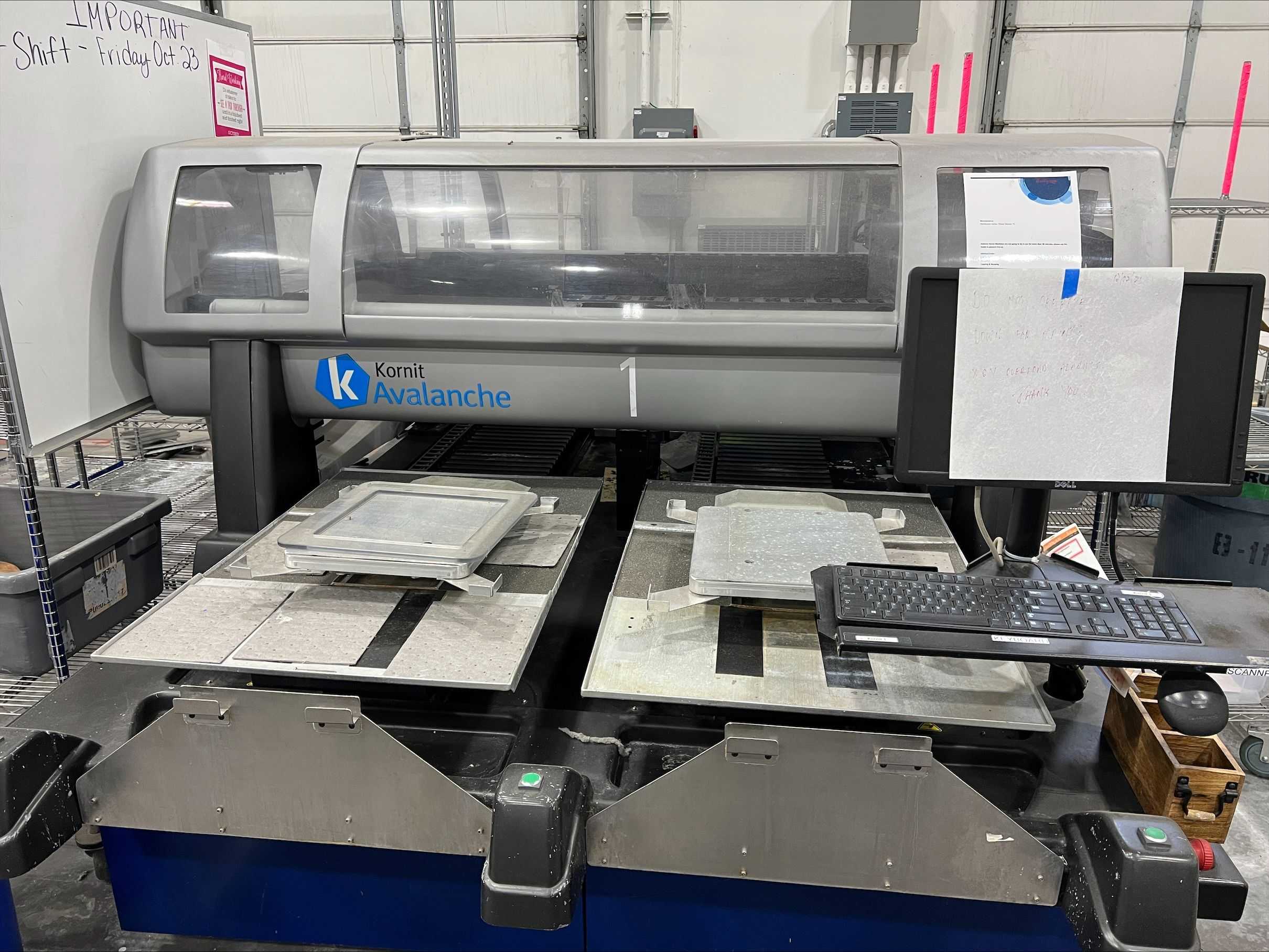 2014 KORNIT AVALANCHE 70-MACH-9510 PRINTER