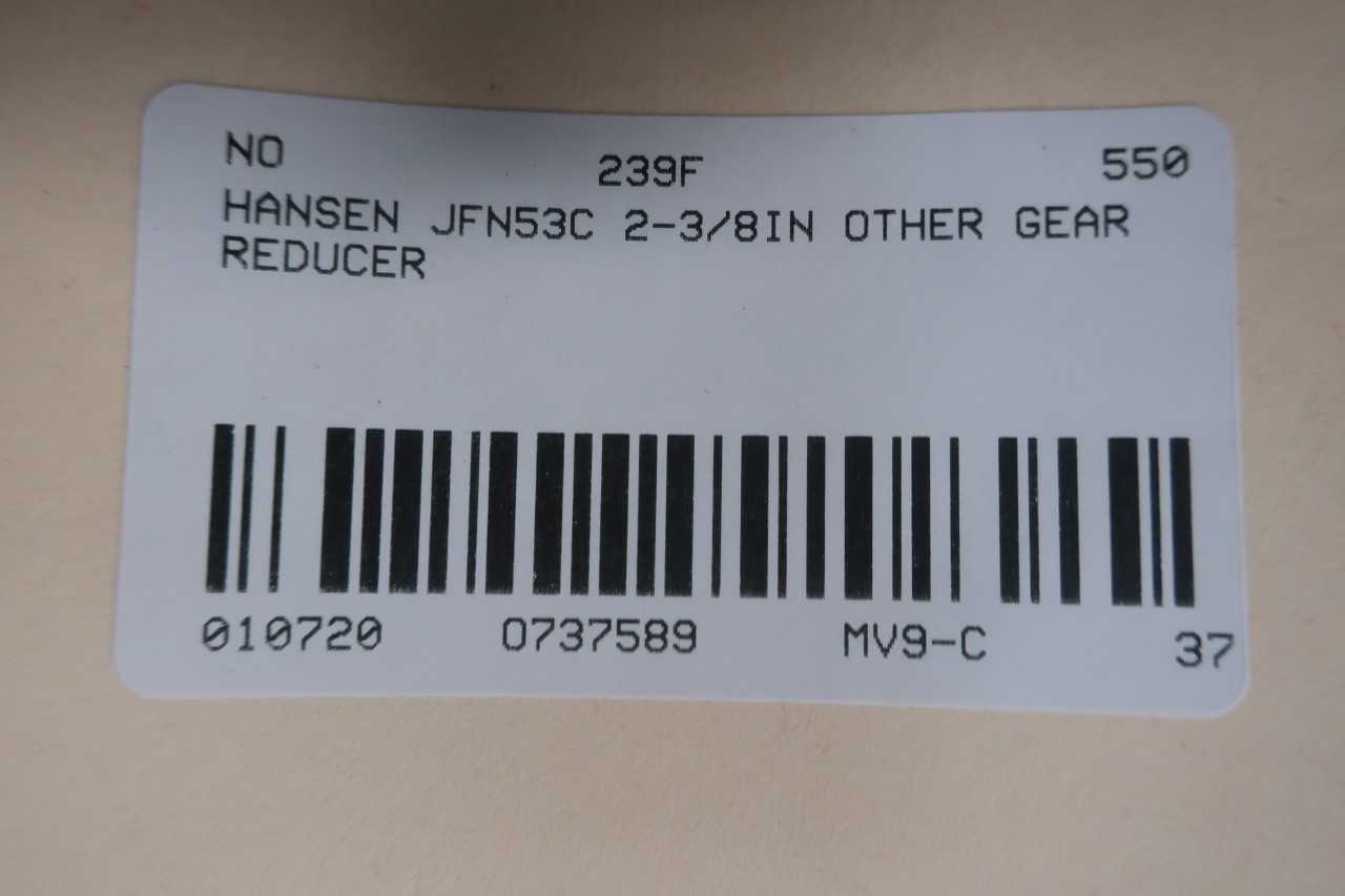 HANSEN JFN53C INLINE GEAR REDUCER - GEAR REDUCERS