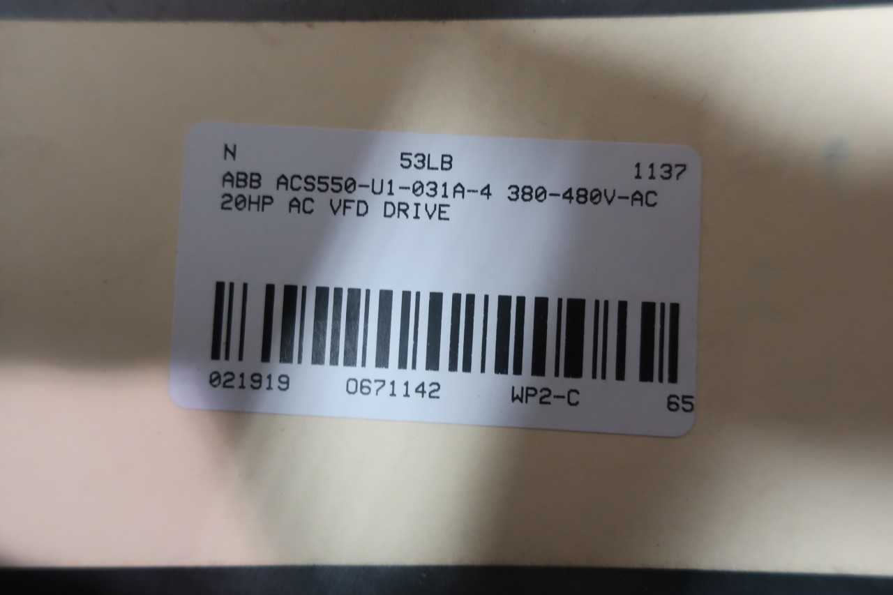 ABB ACS550-U1-031A-4 AC VFD DRIVE 380-480V-AC 20HP - MOTOR DRIVES