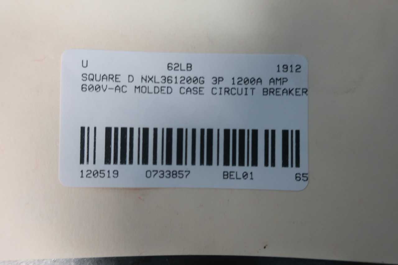 Square D NXL361200G Molded Case Circuit Breaker 1200A - CIRCUIT BREAKERS