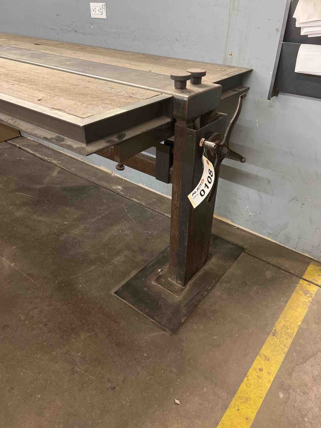 Work Bench With Steel Frame & Foldable Wooden Top - MATERIAL HANDLING