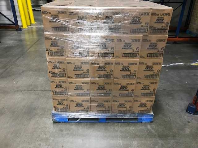 42 PALLETS OF CASTROL AUTOMOTIVE OIL - PALLET JACKS