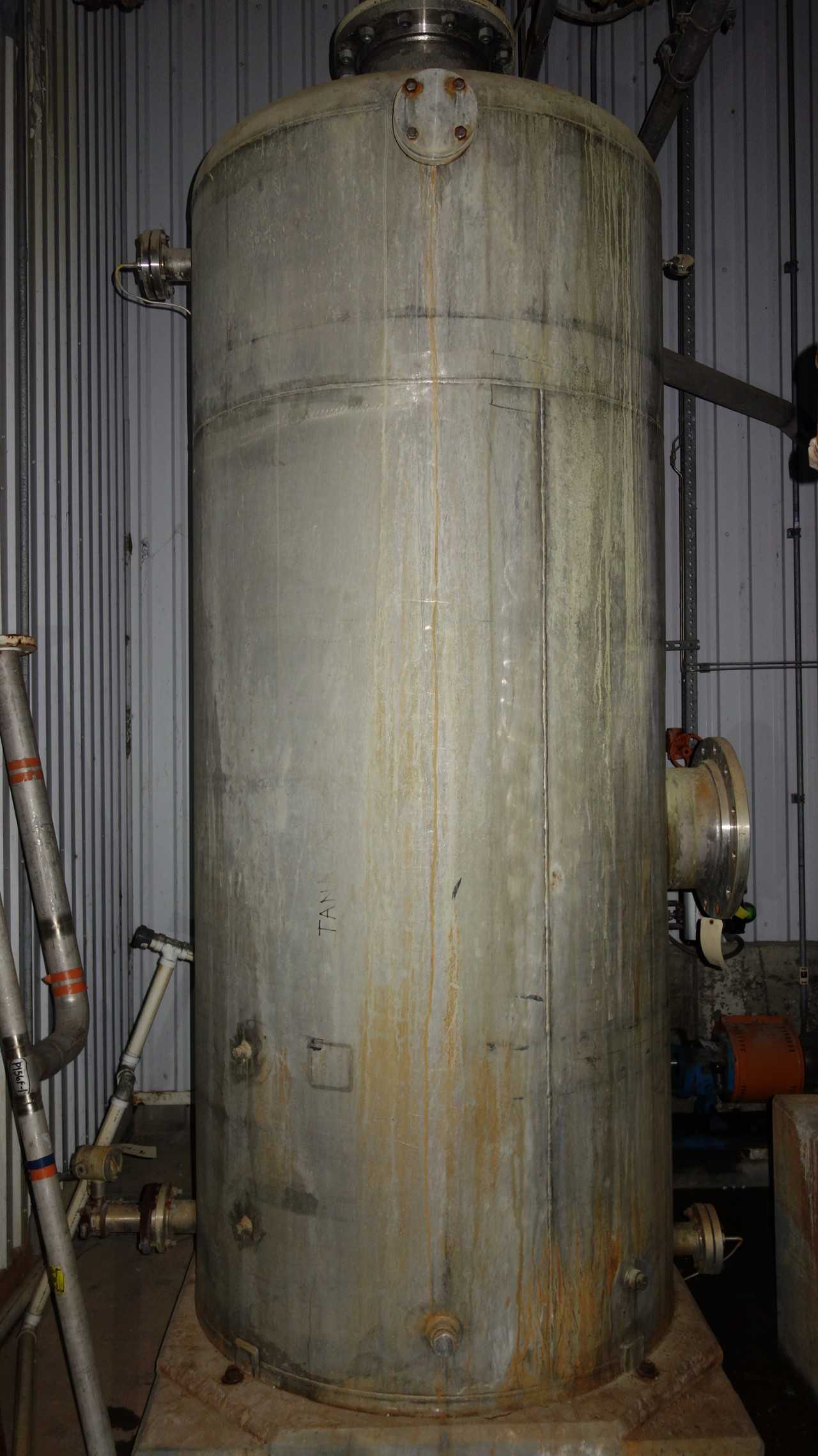 STAINLESS TANK 50PSI 650F 54in diameter x 10ft tall - PROCESS EQUIPMENT