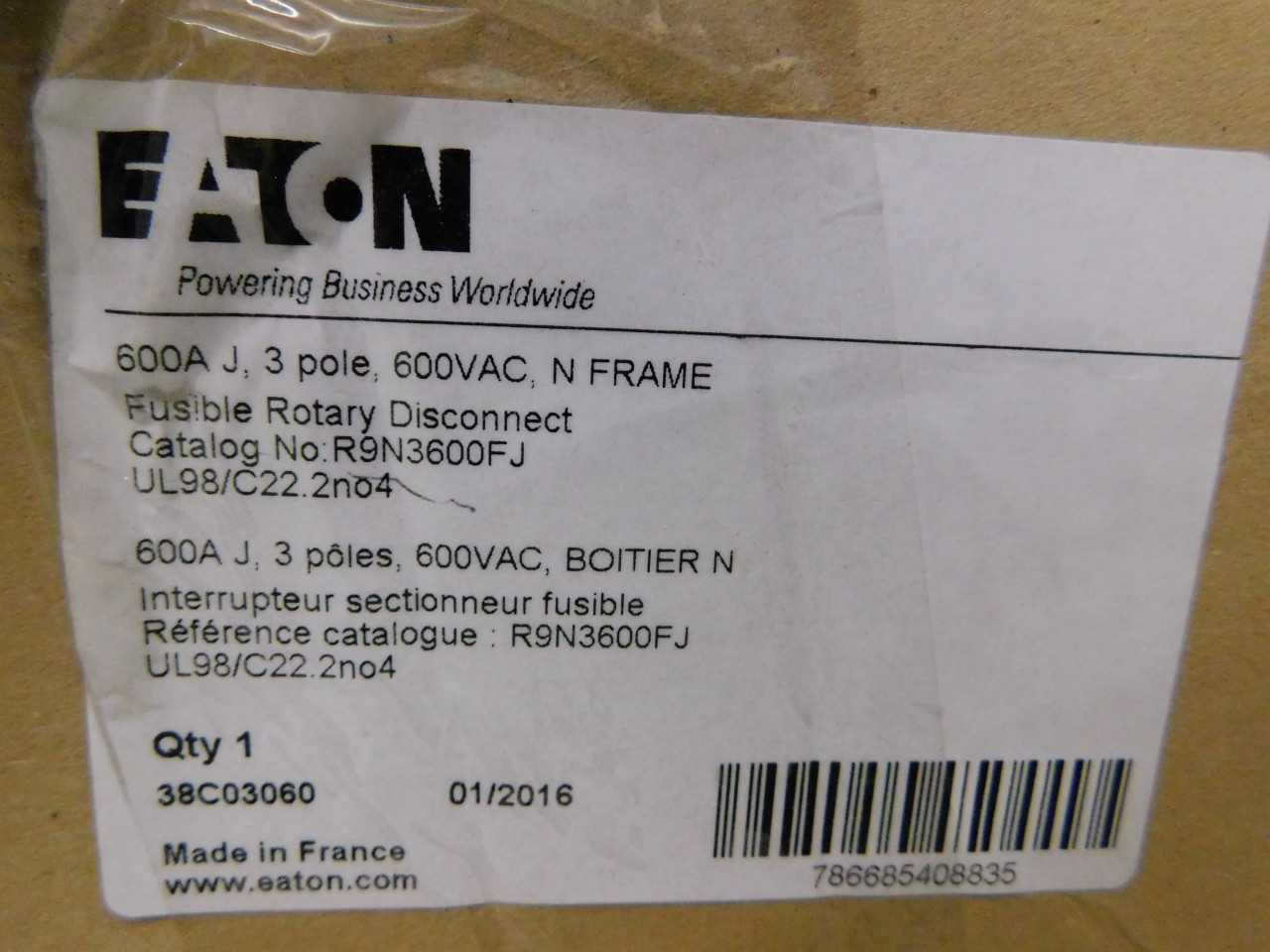 Lot of 1 Fusible Rotary Disconnect - DISCONNECT SWITCHES