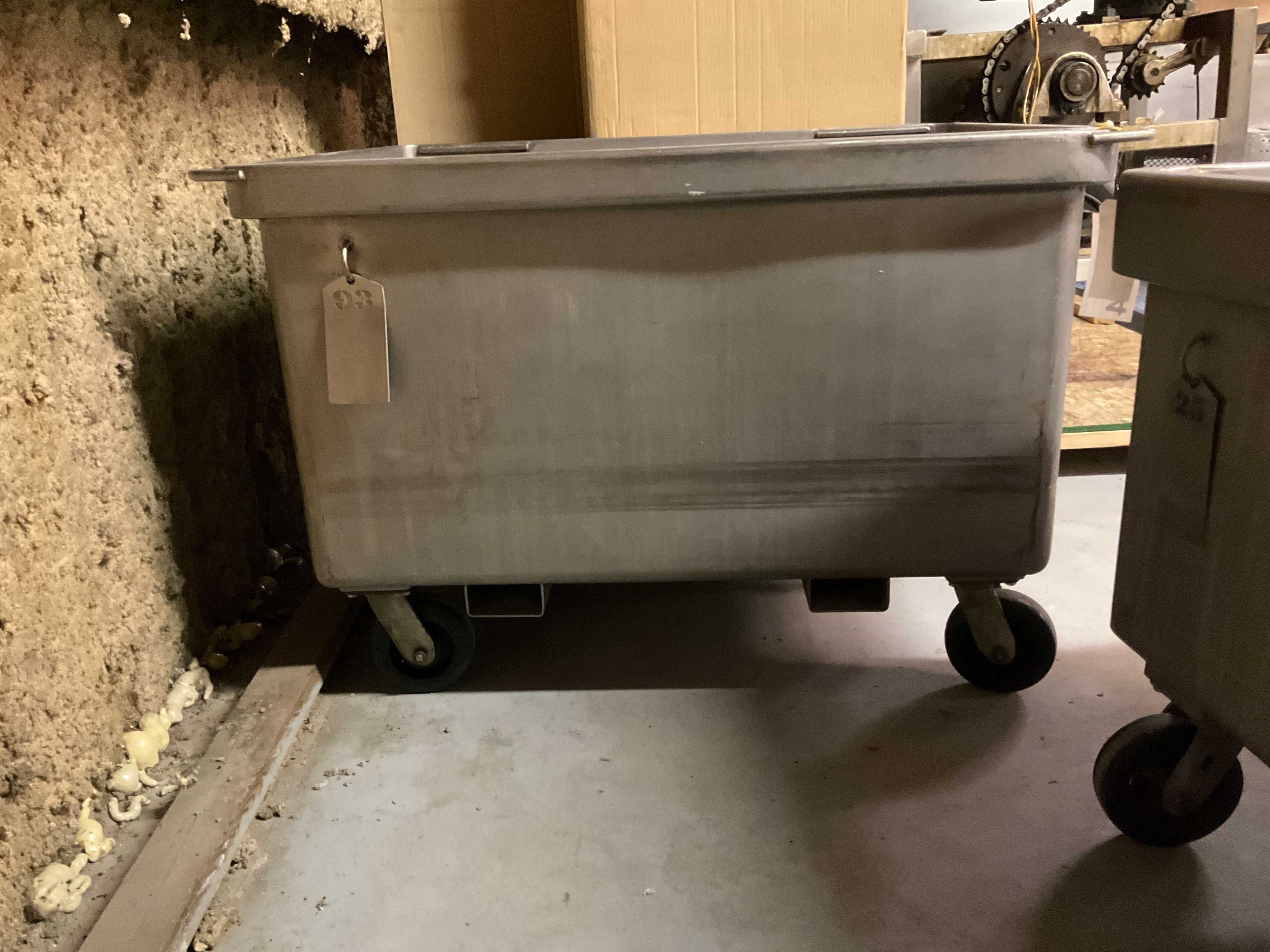 Metal Rolling Bin with Contents