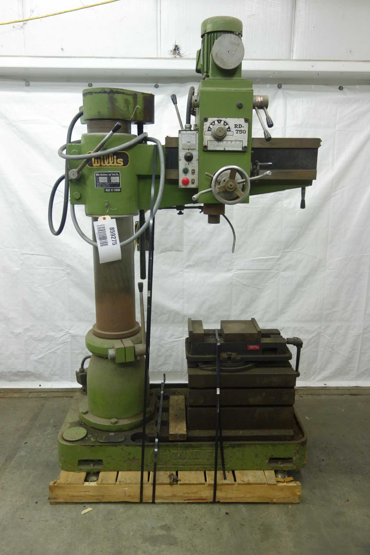 WILLIS TF750 RADIAL DRILL WITH BOX TABLE - RADIAL ARM DRILLING MACHINES