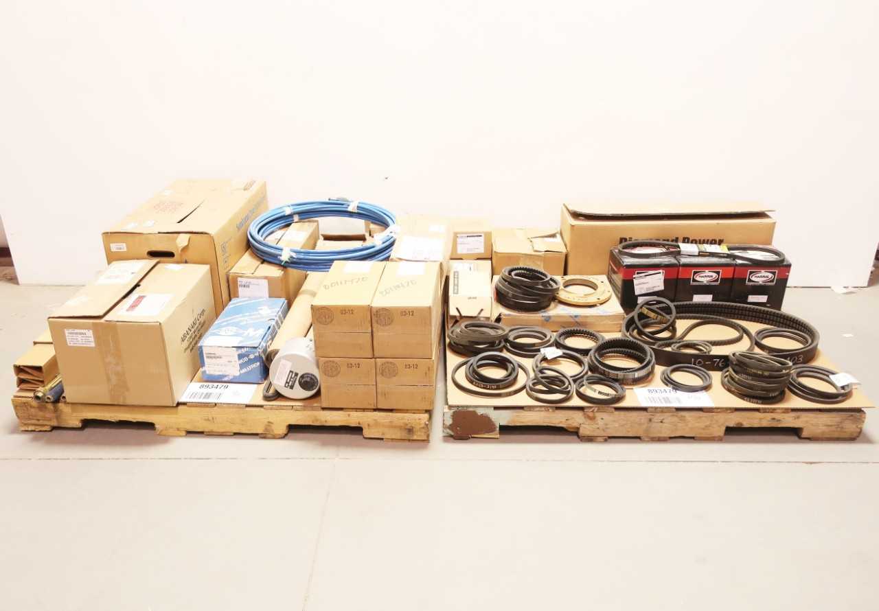 2 PALLETS OF V-BELTS, GAUGES, FILTERS, REGULATORS - PNEUMATIC REGULATOR