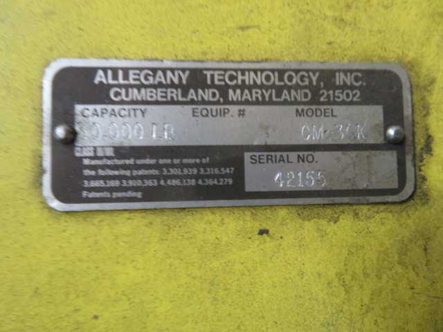Allegany Technology Model CM 30K Scale, 30,000 capacity, and contents - MISCELLANEOUS