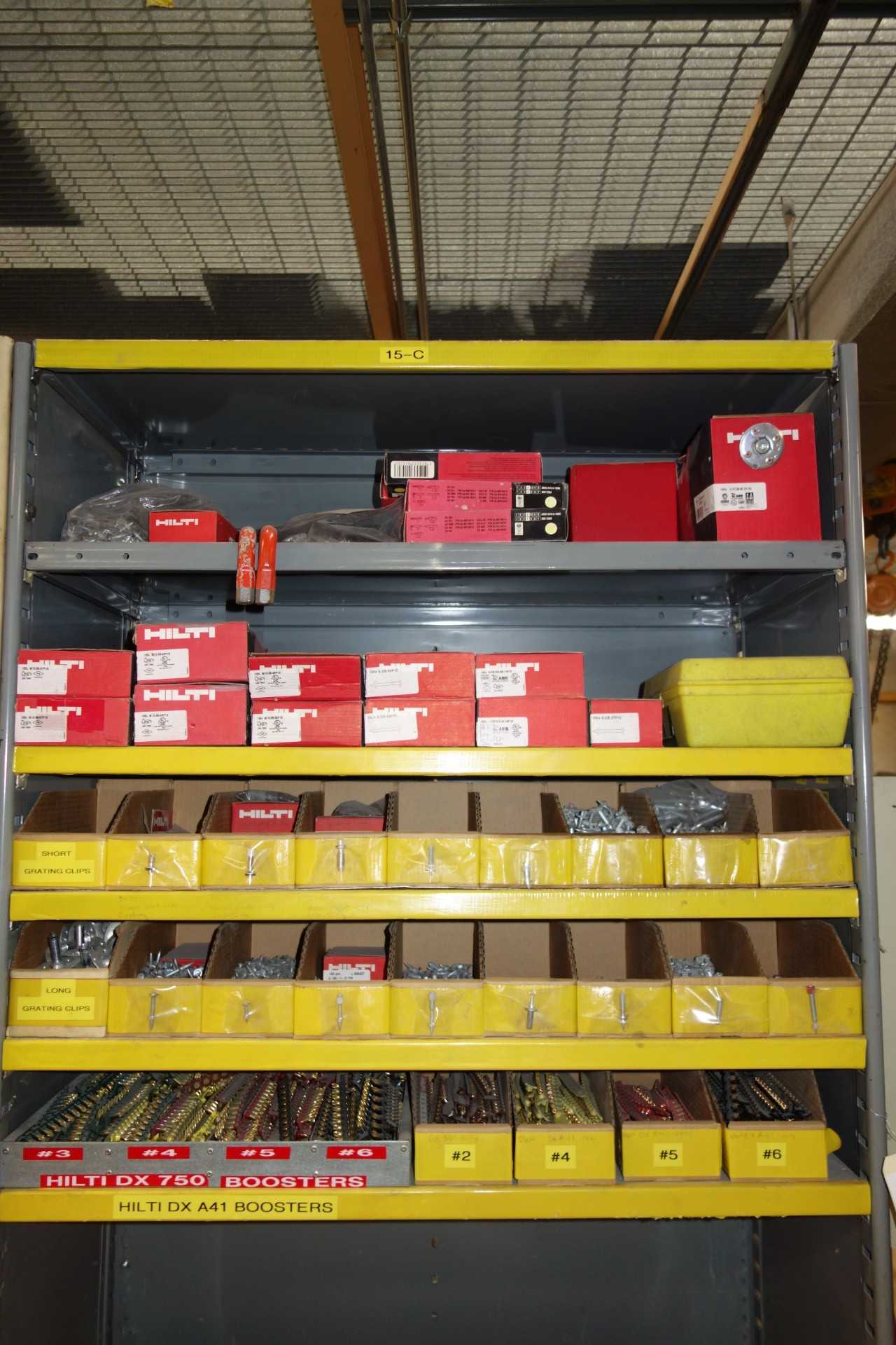 Contents of Shelving - Hilti Clips, Fasteners, and Boosters - SHELVING