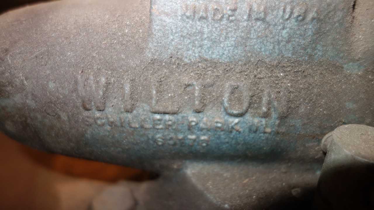 LOT OF 2 HEAVY DUTY STEEL 36 IN 54 IN 38 IN WORK TABLE WITH WILTON VISE - ELECTRIC POWER TOOLS
