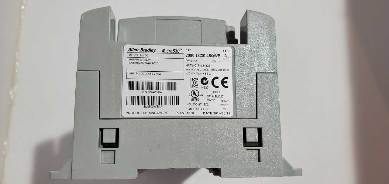 Allen Bradley Micro 830  2080-LC30-48QWB PLC - AUTOMATION & CONTROLS