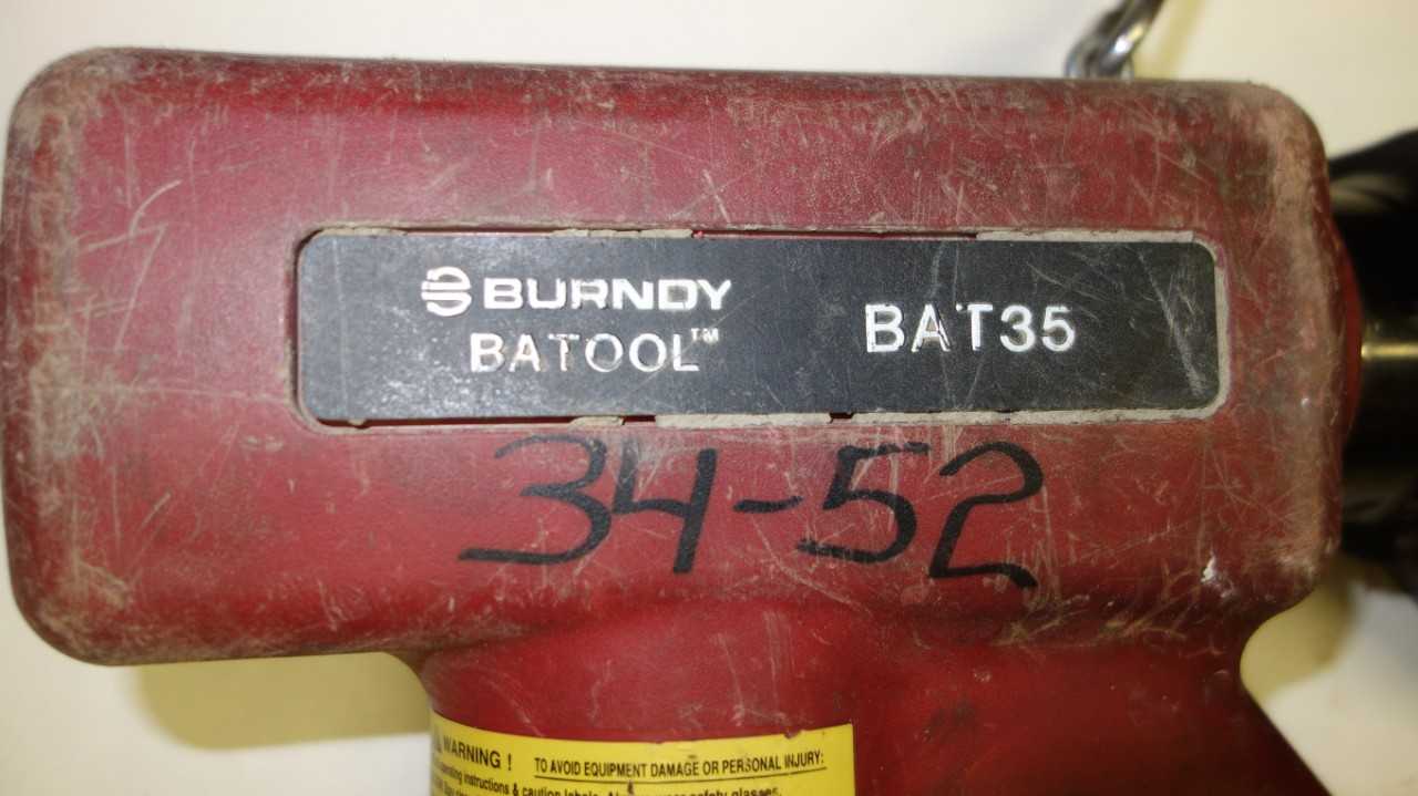 BURNDY BAT35 BATTERY OPERATED HYDRAULIC CRIMPING TOOL - ELECTRIC POWER TOOLS