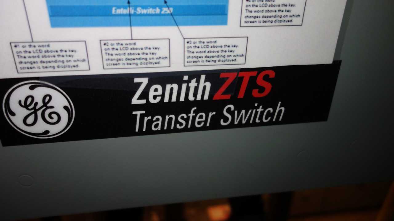 ZENITH ZTS00B0U015E 150A AUTOMATIC TRANSFER SWITCH - ELECTRICAL COMPONENTS