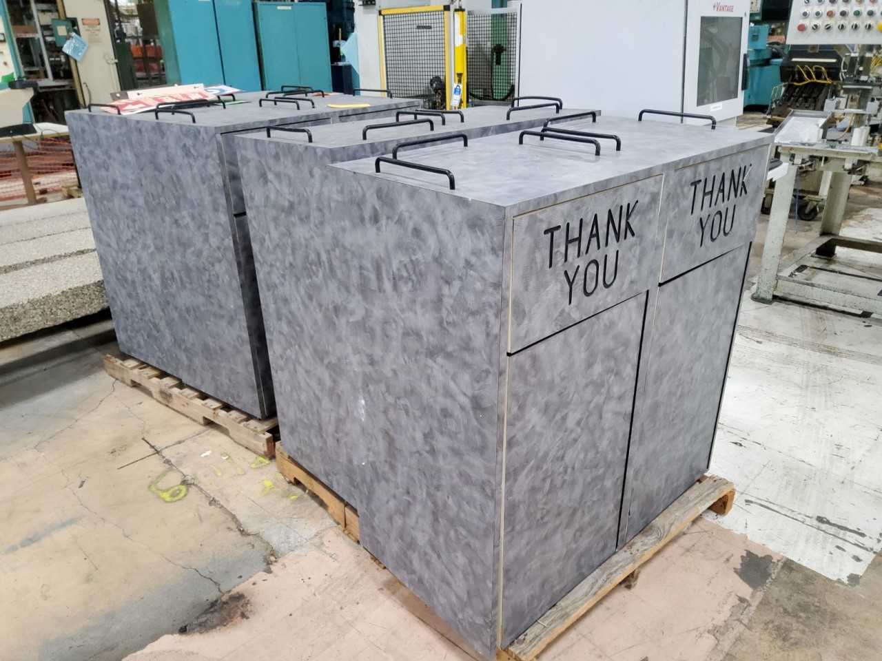 Trash Receptacles - check quantities - CHECK VALVE