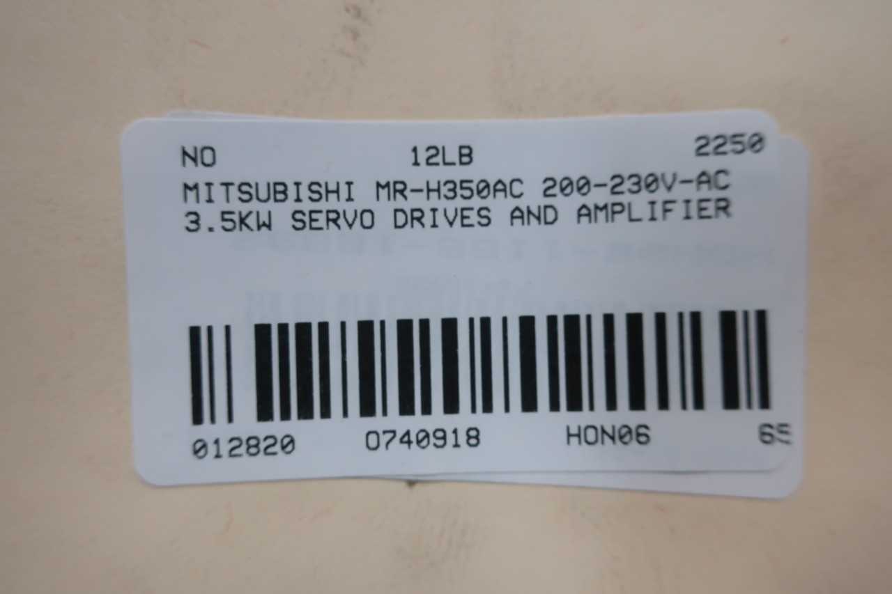 MITSUBISHI MR-H350AC SERVO DRIVE 200-230V-AC 3.5KW - SERVO