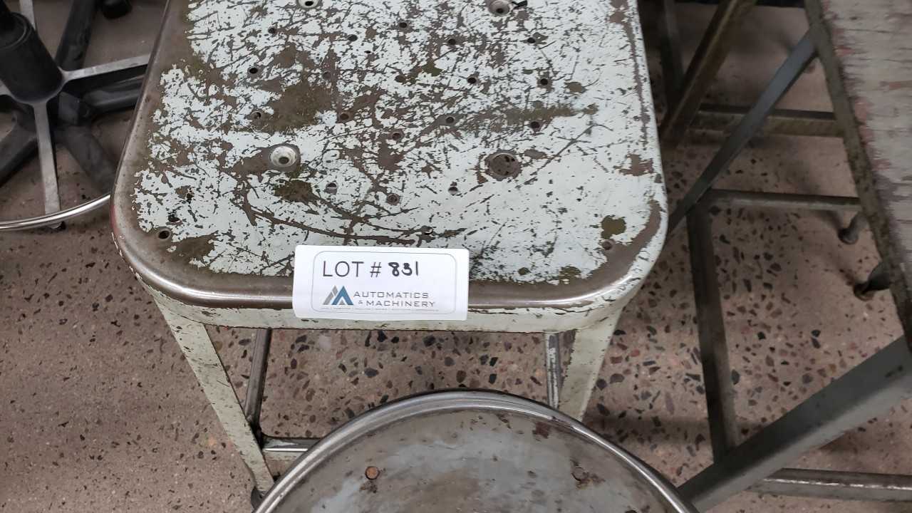 (3) Rolling Chairs, (3) Wooden Stools, (2) Metal Stools - PLANT & FACILITY