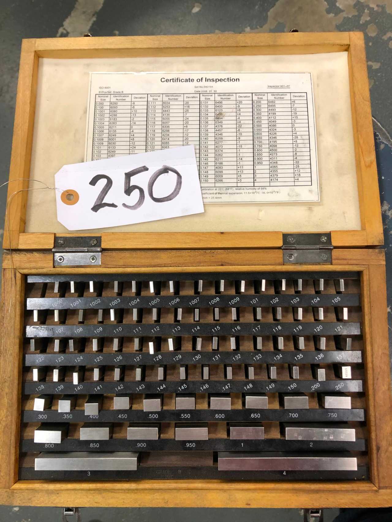 Grade B Gage Blocks - PROCESS EQUIPMENT