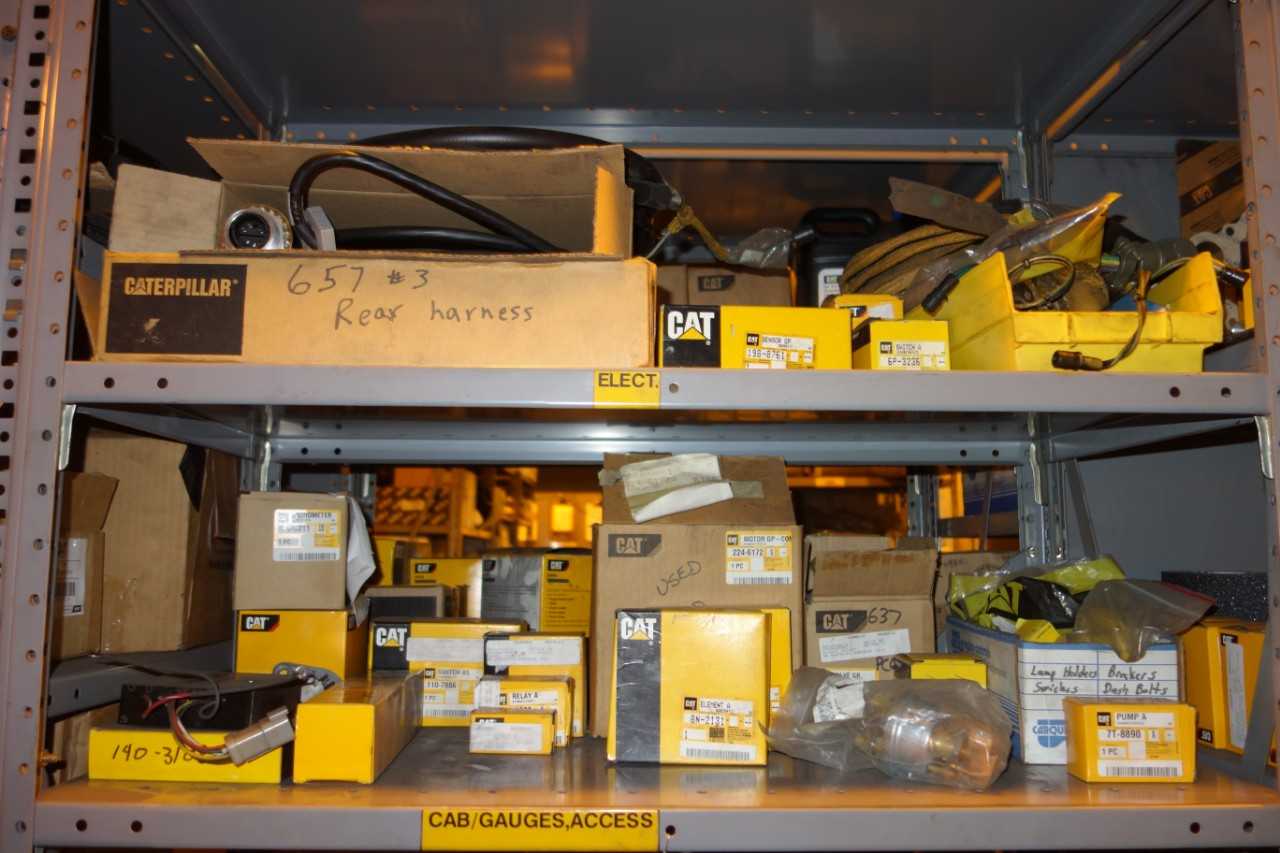 CONTENTS OF SHELVING, CAT HEAVY EQUIPMENT PARTS - SHELVING