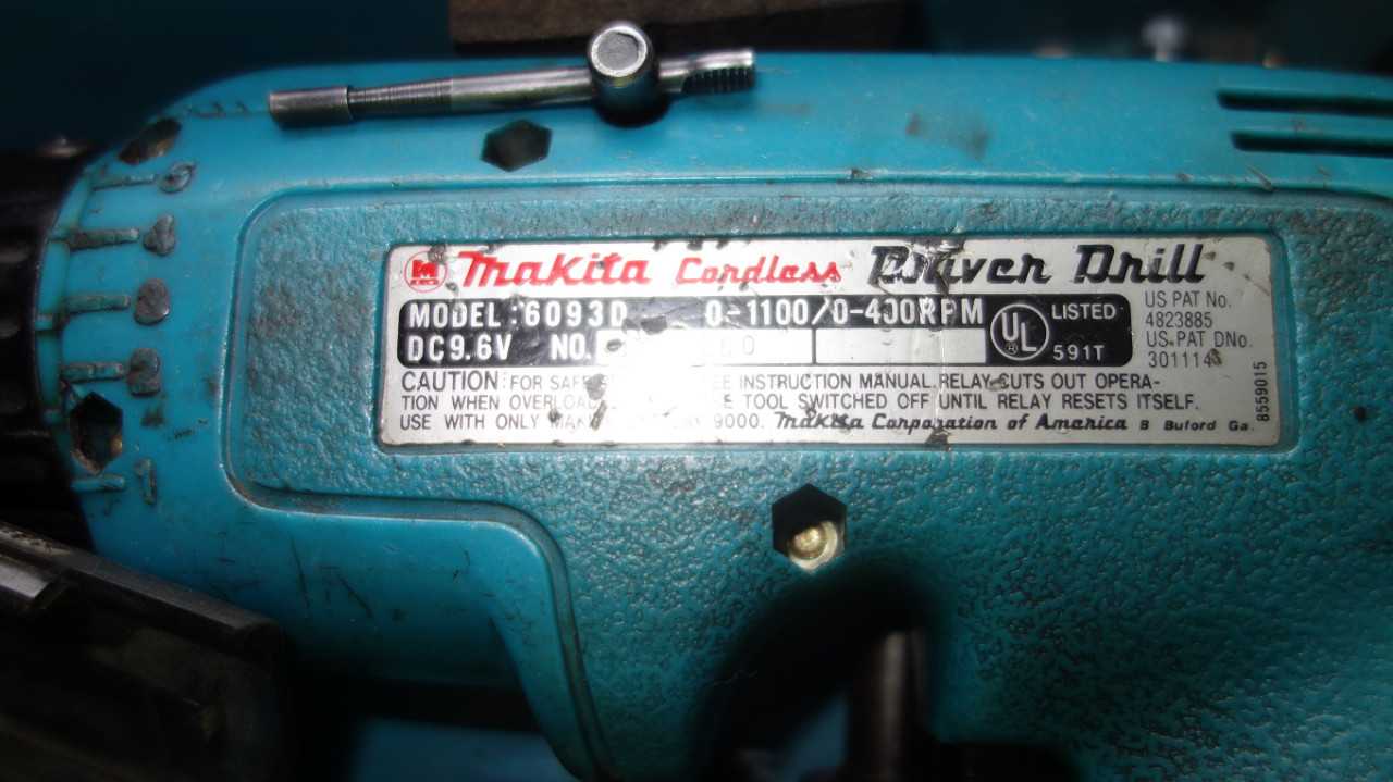 MAKITA 60930 CORDLESS DRIVER DRILL 9.6V-DC - ELECTRIC POWER TOOLS