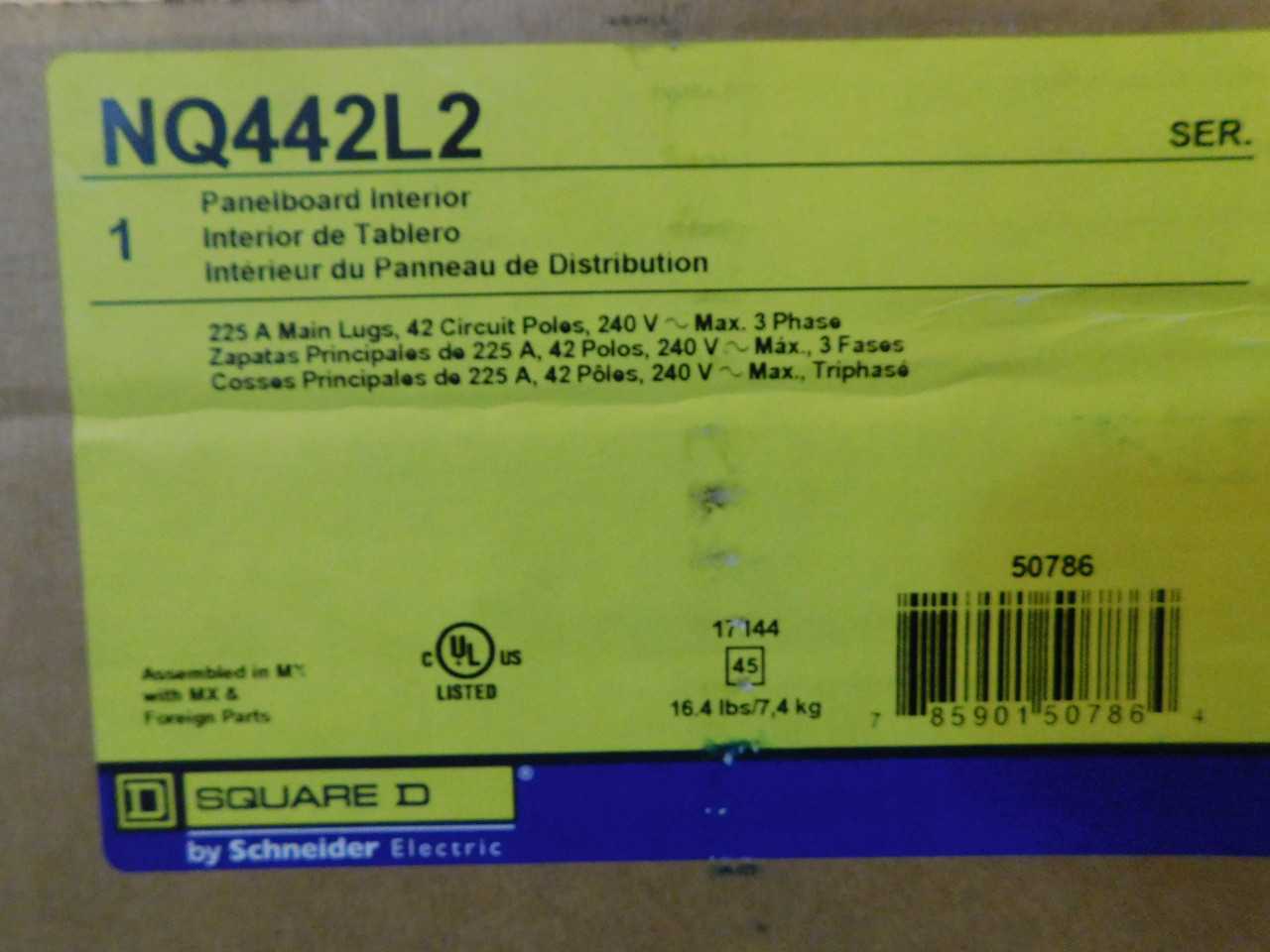 Lot of 1 Panelboard - ELECTRICAL COMPONENTS