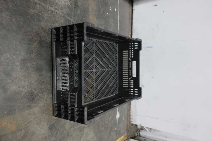 LOT OF 200 BLACK STORAGE TOTES - MATERIAL HANDLING