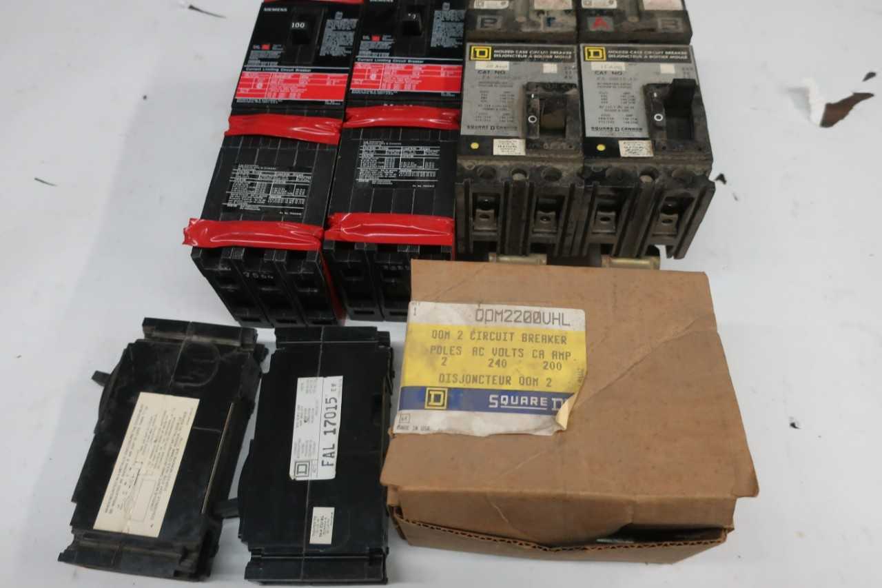 LOT OF 7 ASSORTED CIRCUIT BREAKERS - CIRCUIT BREAKERS