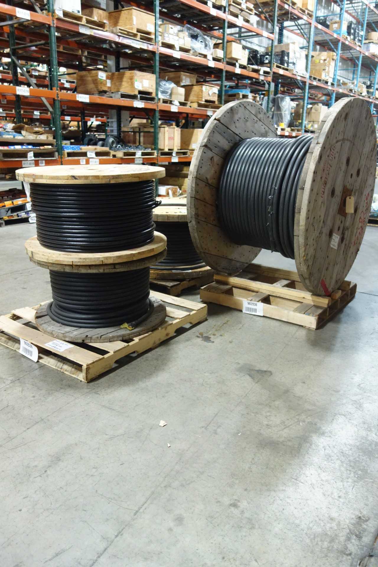 LOT OF ASSORTED SPOOLS OF INSULATED WIRE - ELECTRICAL COMPONENTS