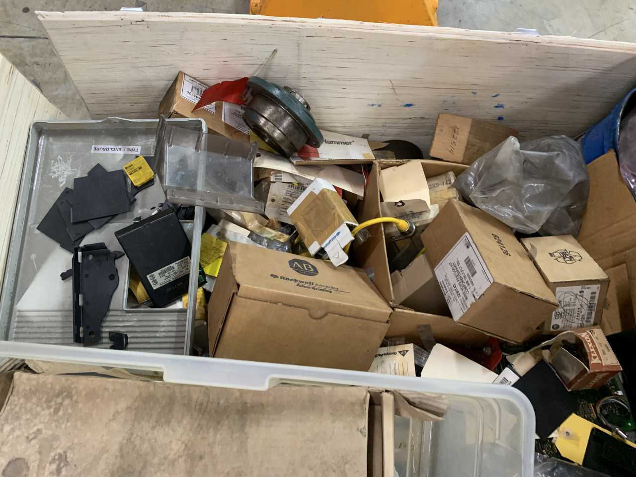 CRATE OF ELECTRICAL AUTOMATION EQUIPMENT PARTS MICRO MOTION ALLEN-BRADLEY ETC - MISCELLANEOUS