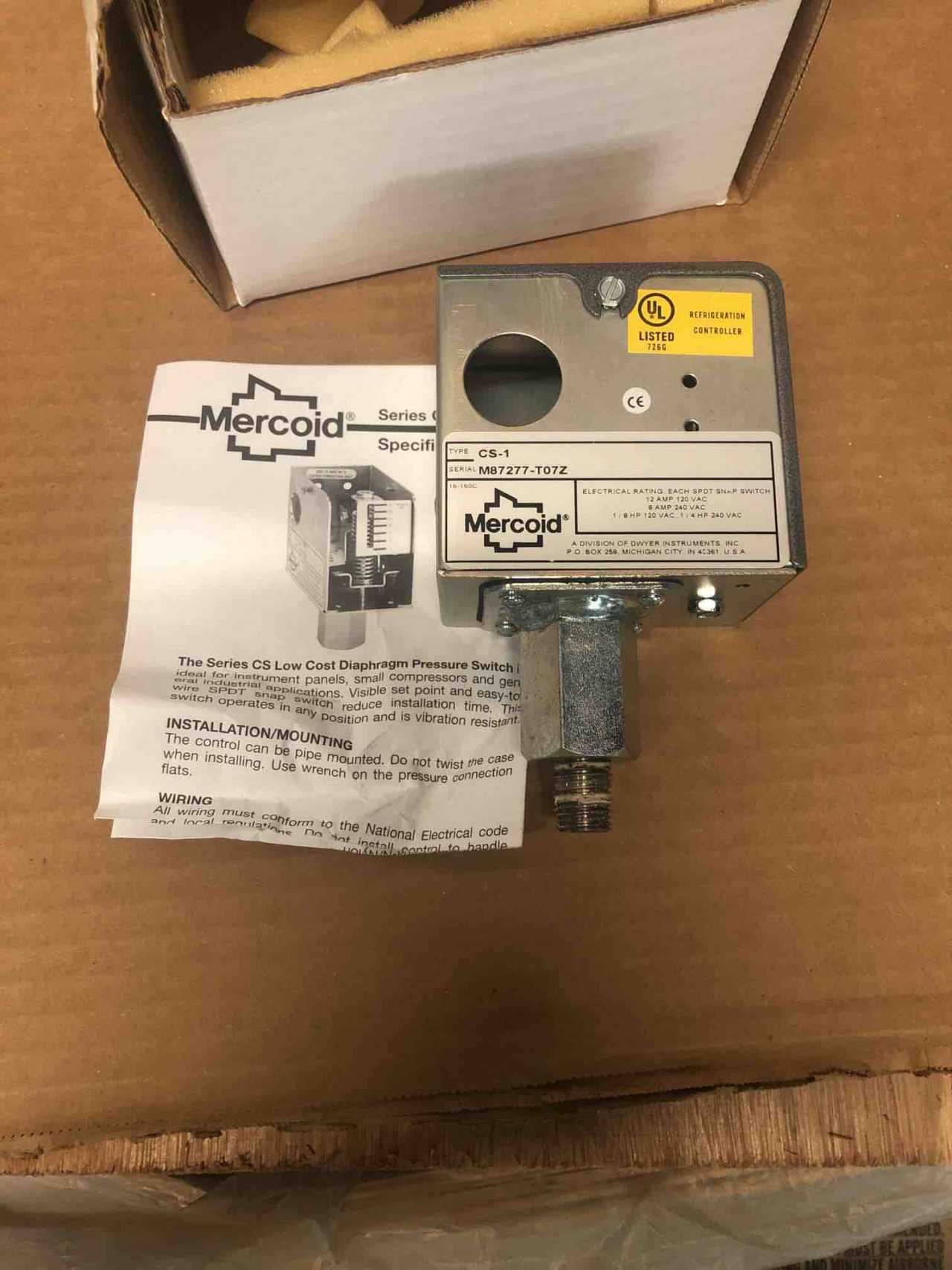 Dwyer Diaphram Pressure Switch - INDUSTRIAL PARTS