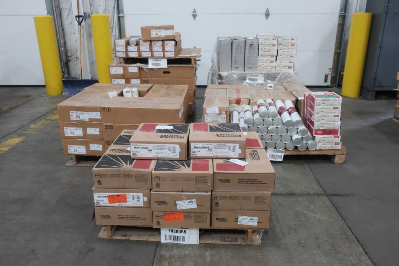 7 PALLETS OF ASSORTED LINCOLN ELECTRIC WELDING WIRE - WELDING EQUIPMENT
