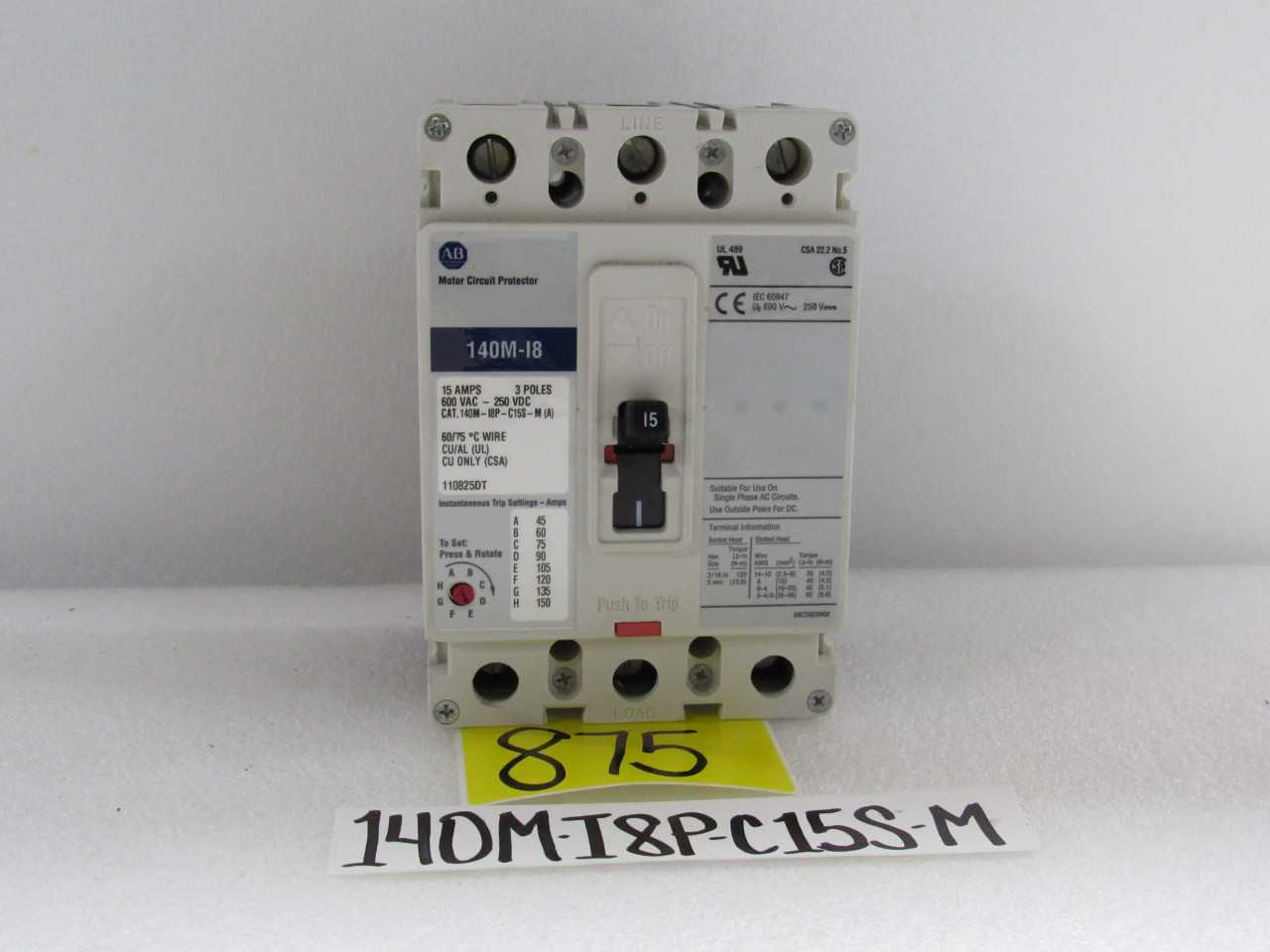 Allen Bradley Breakers - CIRCUIT BREAKERS