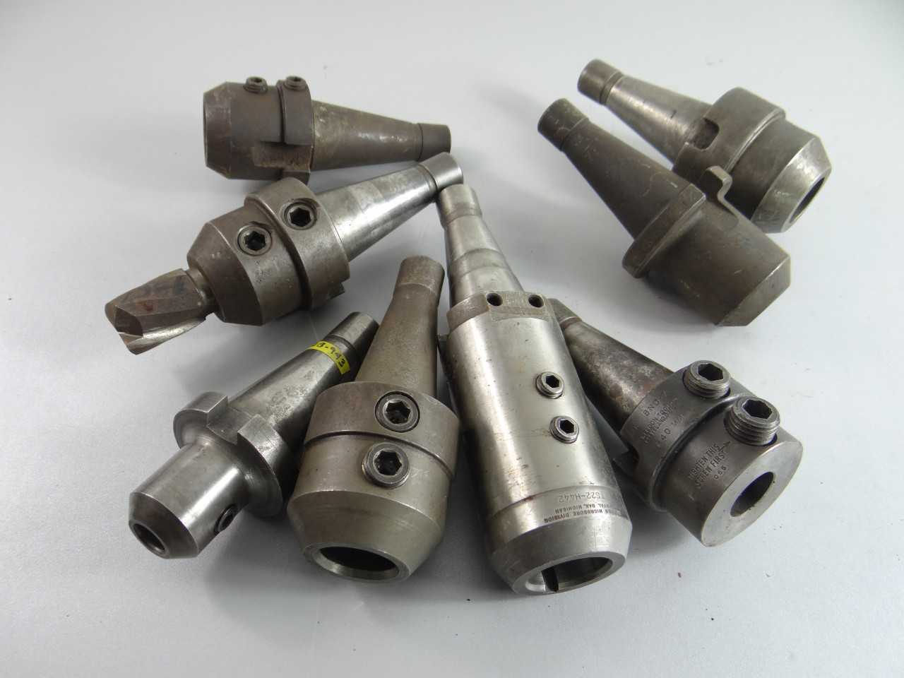 8PC Lot of NMTB40 End Mill Holders Weldon Devlieg - MILLING MACHINES