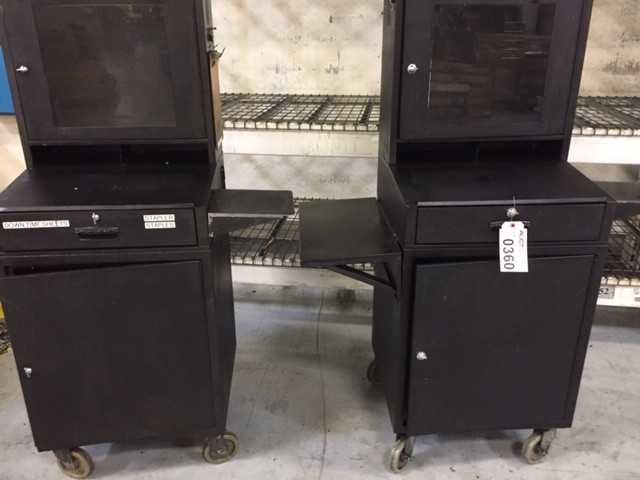 2x Rolling computer workstations - ROLLING CARTS
