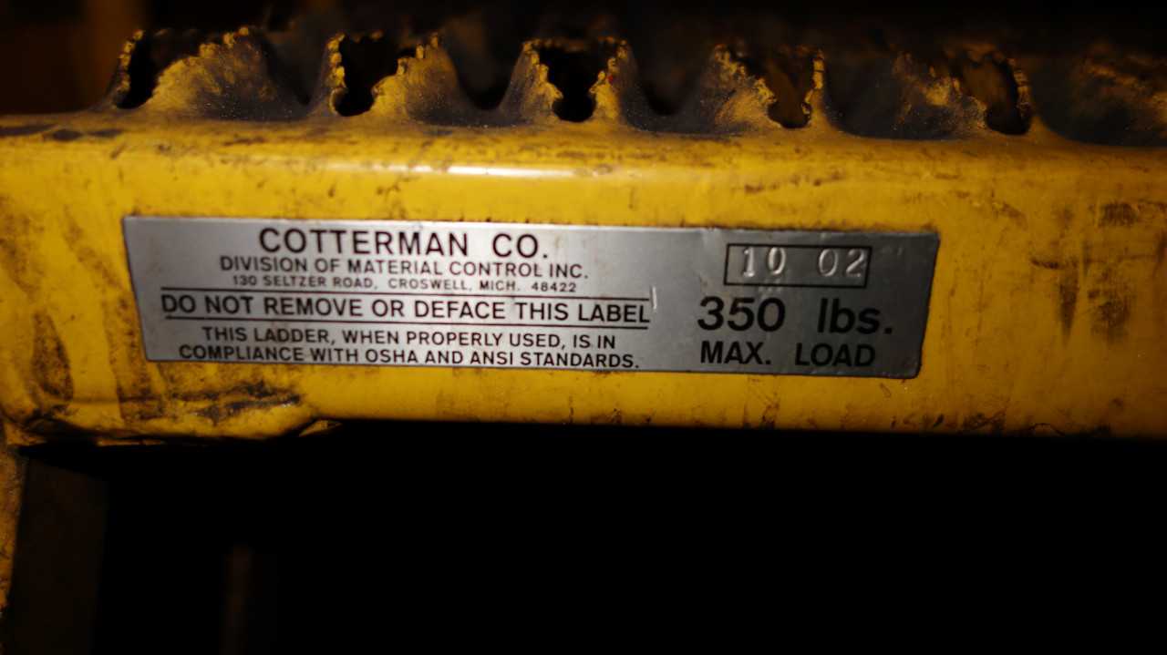 LOT OF 2 COTTERMAN ROLLING STEP LADDERS - MATERIAL HANDLING