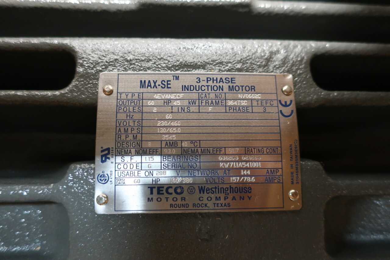 WESTINGHOUSE TECO MAX-SE AC MOTOR - ELECTRIC MOTORS